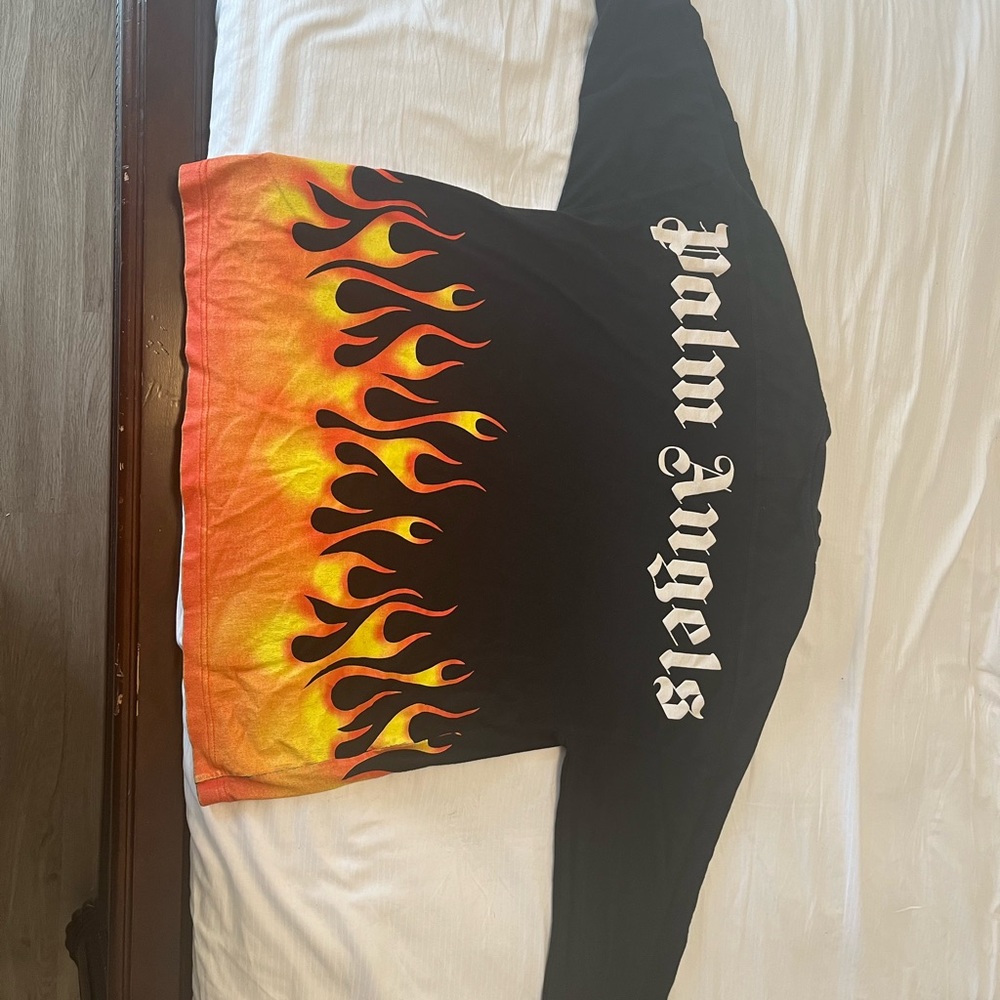 Palm angels , Size XS , black, orange, yellow tint tee